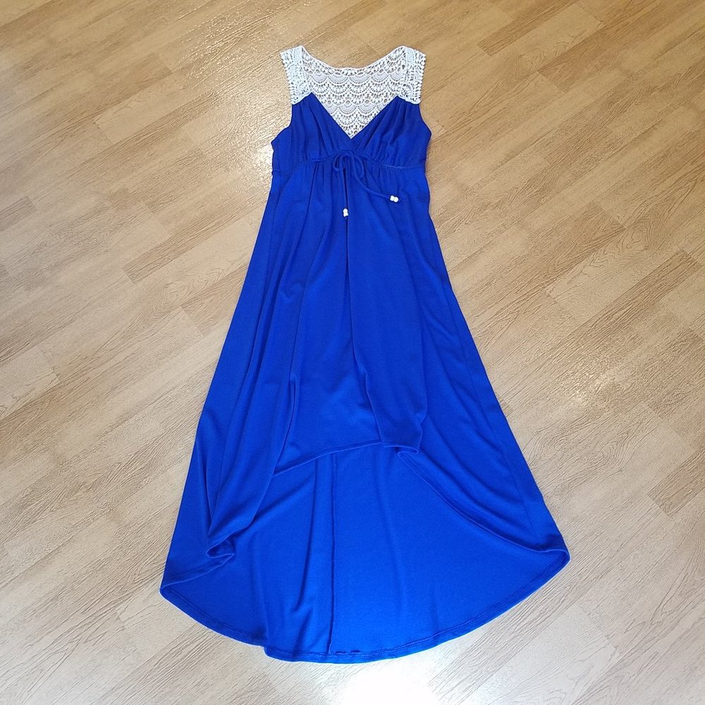 Maurices Navy Crochet Back Sundress